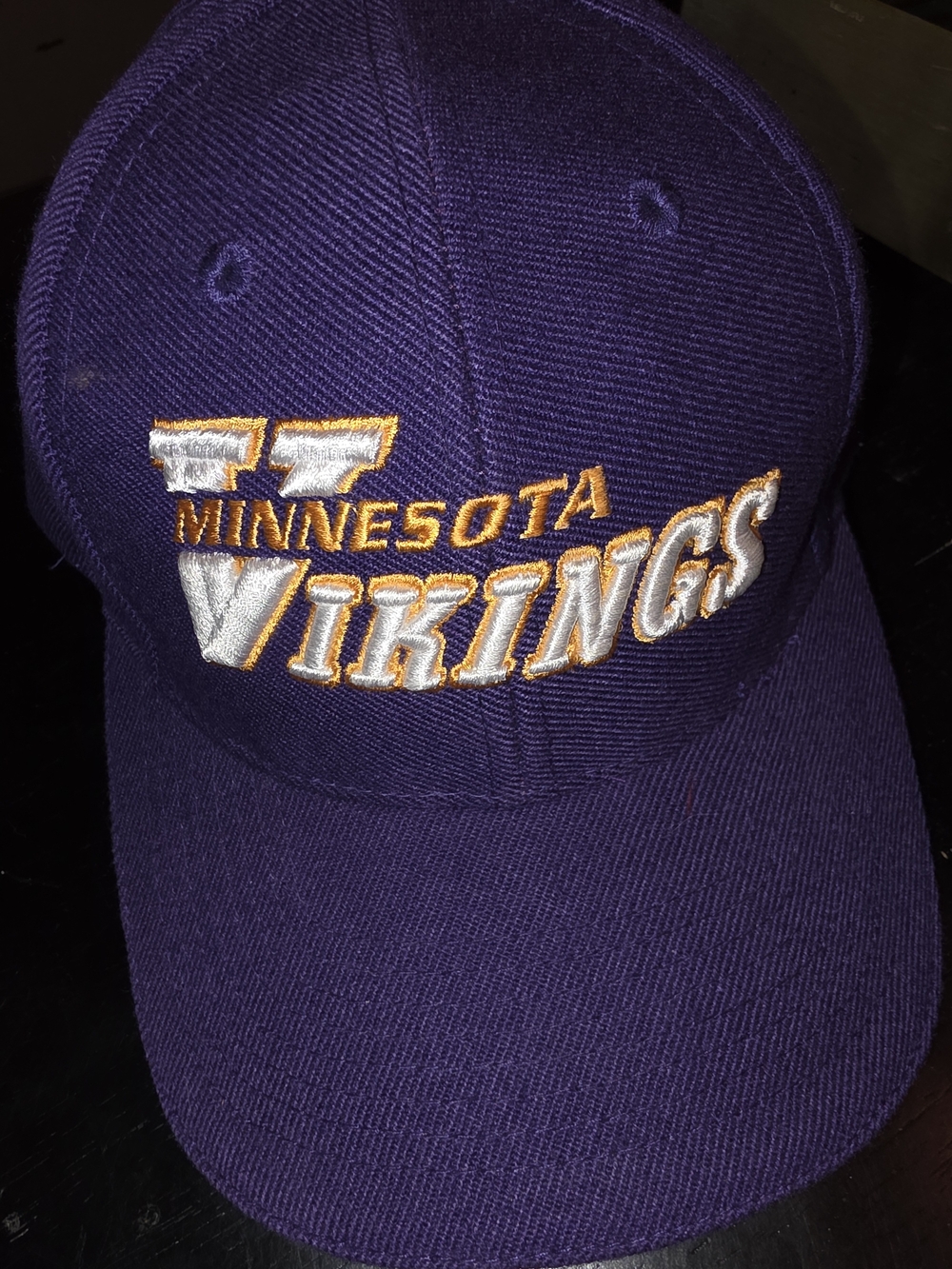 Puma Purple Embroidered Minnesota Vikings Hat with Gold and White Accents